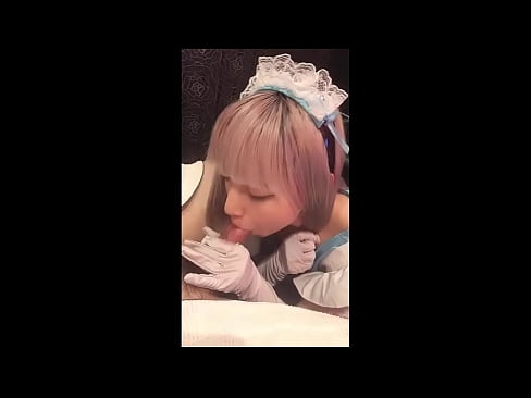 ❤️ 日本のアイドル「まゆか」、フレンチメイドのコスプレ、その1、ローションでフェラチオ、自慰行為 ❤️❌ 美女ポルノ ❌️